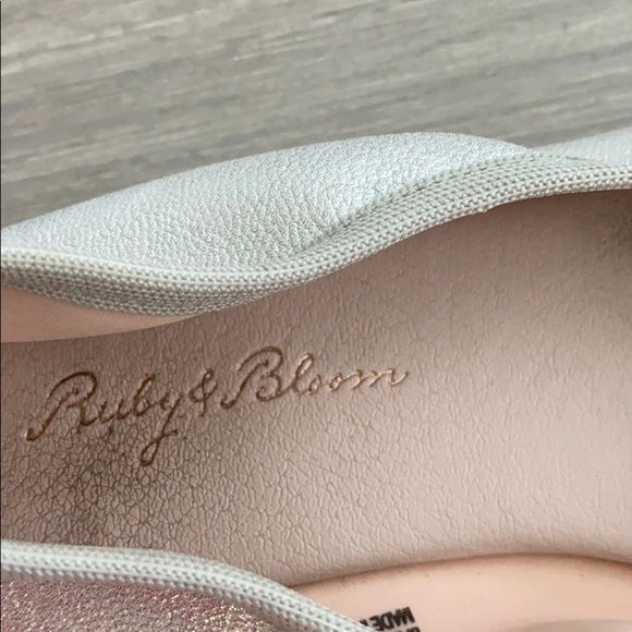 Ruby & Bloom Silver Shimmer Ballet Flat - Picture 7 of 7